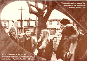 Exhibition anouncement for Contemporary sculpture University of Maine 1973