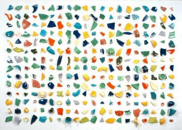 Broken Fiesta was first installed at the Peale House Galleries of the Pennsylvania Academy of Fine Art in 1975