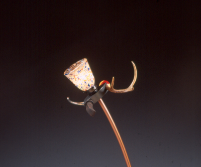 detail of the Harry Anderson lamp titled Ironic