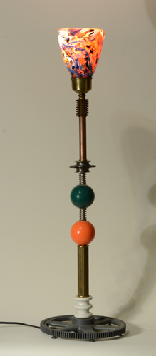 Harry Anderson light sculpture in the form of a table lamp